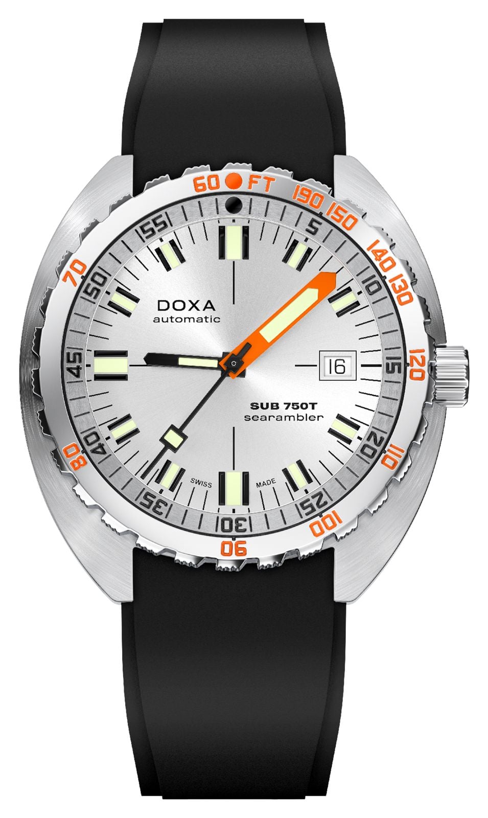 DOXA Sub 750t Searambler (45 mm) cadran argentÃ© soleill montre