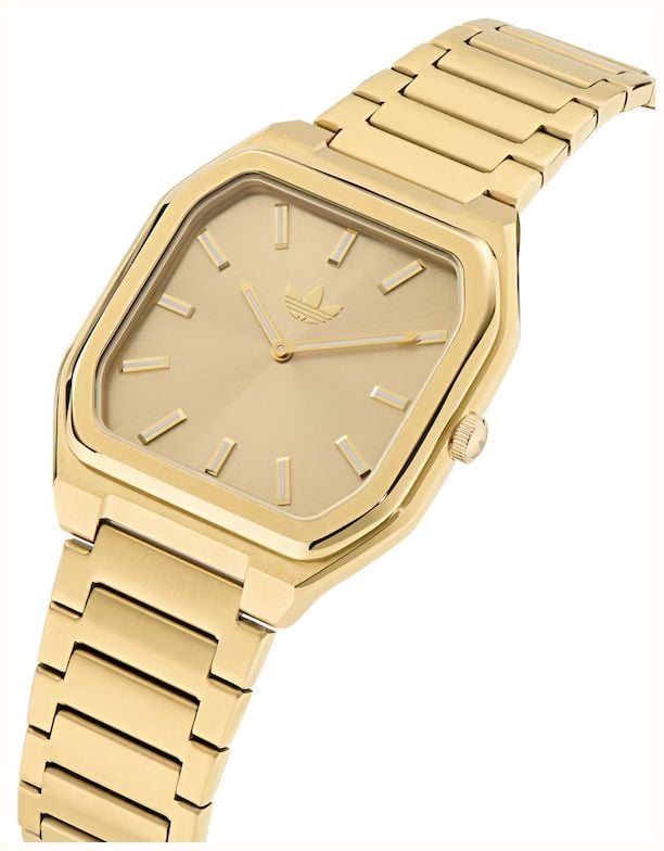 Adidas Originals City Tech Square Gold Tone Dial Gold Tone Stainless Steel Bracelet AOFH26517 - vista alternativa 2