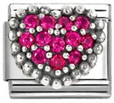 Nomination Classic Dotted Heart Cubic Zirconia Charm 330327/08