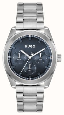 HUGO #bright Sport (42 mm) blaues Zifferblatt / Edelstahlarmband 1530424