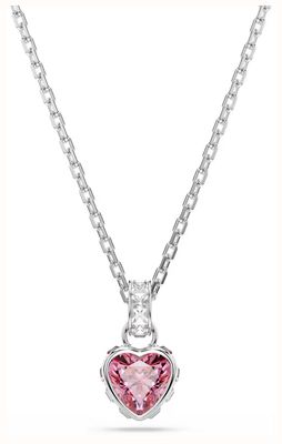 Swarovski Chroma pendant, Mixed cuts, Pink, Rhodium plated 5757789