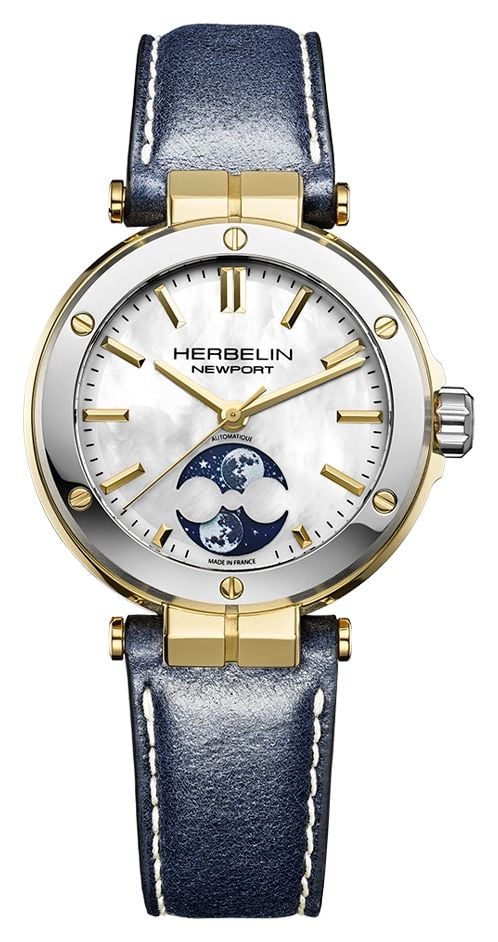 Herbelin Newport Moonphase Automatic 35mm MotherofPearl Watch