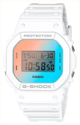 Casio G-Shock Core (48,9 mm) digitales Zifferblatt / weißes Harzarmband DW-5600TL-7ER