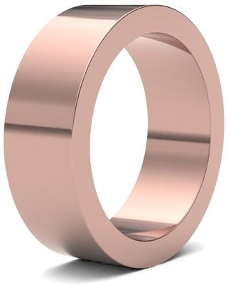 James Moore Wedding Ring  | 9ct Rose Gold | 7mm | Heavy | Size Flat | AG_7GHF-9R AG_7GHF-9R