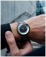 Mondaine Doppio Mirror Limited Edition (41mm) Mirror & Black Dial / Black Stainless Steel Mesh Bracelet Watch MLE.41280.SM - alternate view 9