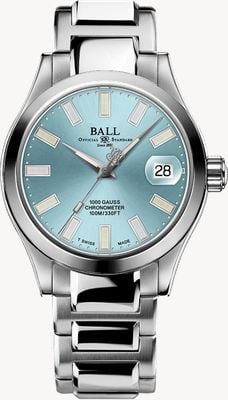 Ball Watch Company Chronomètre Engineer III Marvelight (36 mm), cadran bleu clair, bracelet en acier inoxydable NL9616C-S1C-IBER
