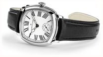 Hamilton American Classic Cushion Mechanical (30mm) Enamel White Dial / Black Leather Strap Watch H36109720 - alternate view 4