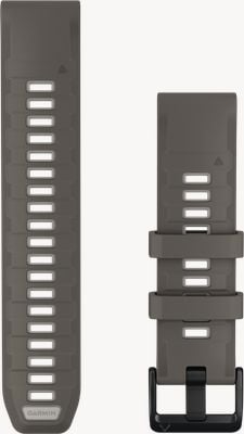 Garmin QuickFit Bands (22mm) Pebble Grey/Silver Grey Silicone with Black Hardware - Strap Only 010-14509-00