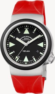 Mühle Glashütte S.A.R. Rescue-Timer Red Rubber Band Black Dial M1-41-03-KB-VIII