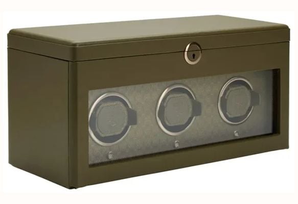 WOLF Earth Triple Watch Winder In Olive 190541 - alternatieve weergave 2