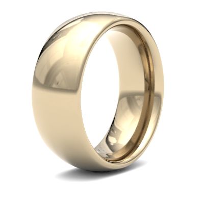 James Moore Wedding Rings | 9ct Yellow Gold | 8mm | Heavy | Traditional Court | AG_8LHC-9Y
