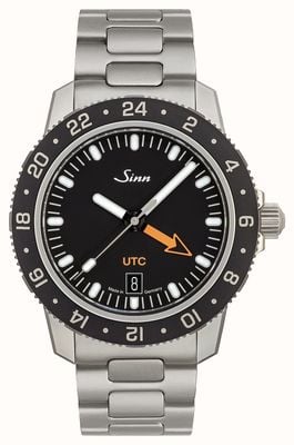 Sinn 105 st sa utc (41mm) 黑色表盘 / H型不锈钢表链 105.020 H LINK