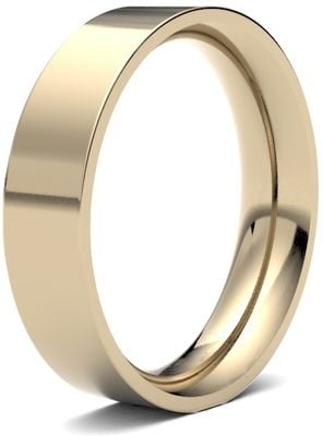 James Moore Wedding Ring  | 9ct Yellow Gold | 5mm | Heavy | Size Flat Court | AG_5GHE-9Y AG_5GHE-9Y