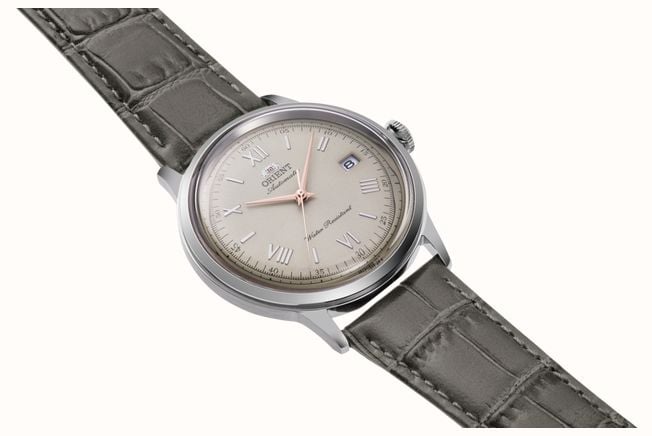 Orient Bambino Automatic (40.5mm) Grey Dial / Grey Leather Strap