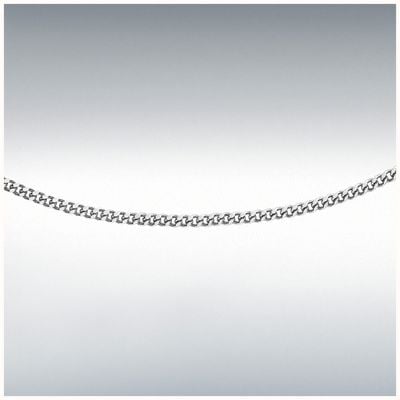 IBB 9ct White Gold 25 Diamond Cut Curb Chain 46cm/18" 5.13.0034