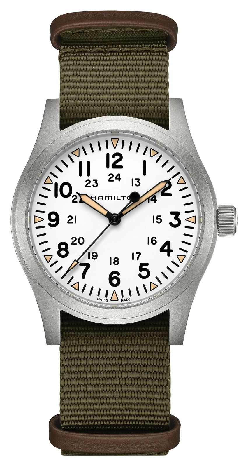 Hamilton Khaki Field mÃ©canique (42 mm) cadran blanc montre