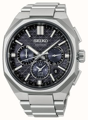 Seiko Astron “Tesselate” 5X63 In Astral Onyx (43.4mm) Black Dial / Titanium Bracelet HAB002J1