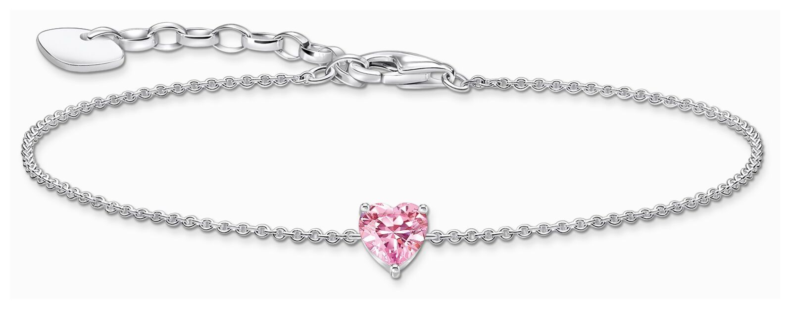 Thomas Sabo Pink Zirconia Heart-Shaped Crystal Sterling Jewellery-image-141793