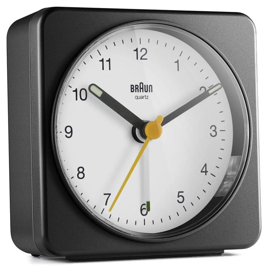 Braun RÃ©veil analogique classique BC03 - noir et blanc - L montre