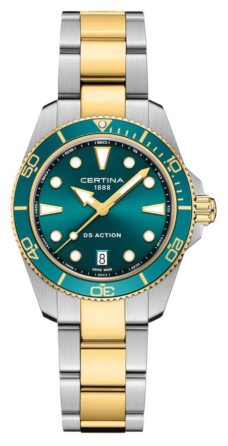 Certina Ã  quartz DS (34,5 mm) cadran vert ocÃ©an / montre
