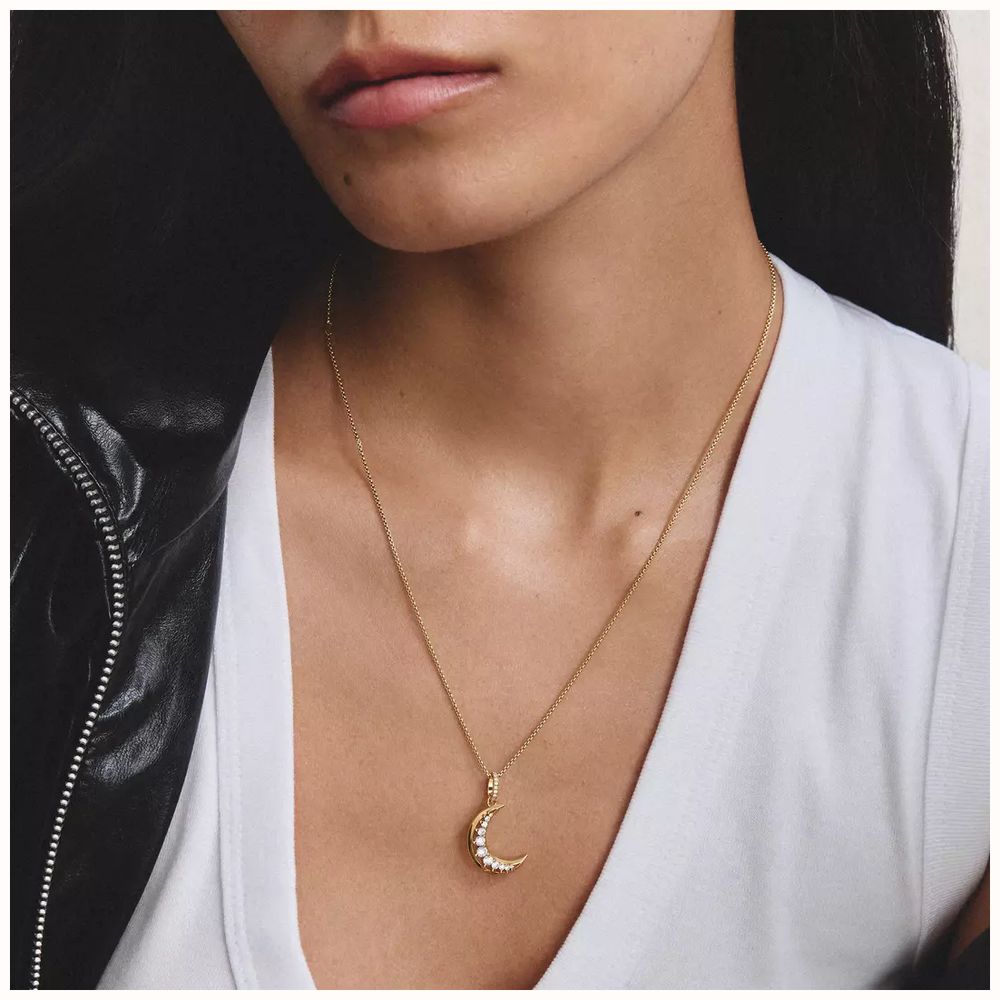 Thomas Sabo Moon Pendant with white zirconia PE1020-M01-14 - vista alternativa 3