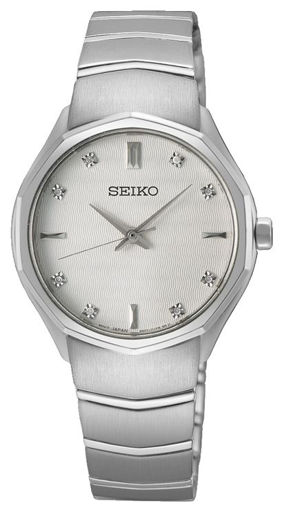 Seiko Caprice diamant (30 mm) cadran blanc / bracelet en montre