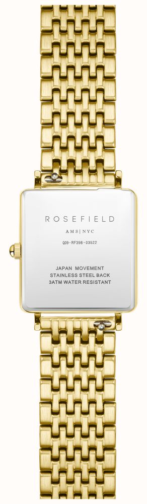 Rosefield Boxy (26mm) Witte Wijzerplaat Vergulde Roestvrijstalen