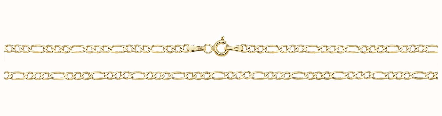 James Moore TH 9ct Yellow Gold Figaro 24" Chain CH139/24
