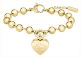 Lacoste Love My Croc Yellow Gold IP Beads Bracelet with Heart Charm 2040506 - alternative Ansicht 2
