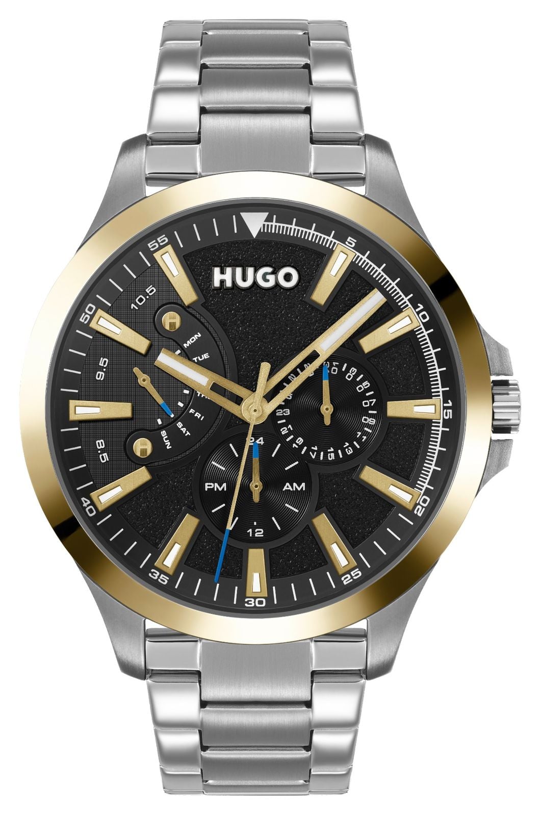 HUGO #saut dÃ©contractÃ© | cadran noir | bracelet en acier montre