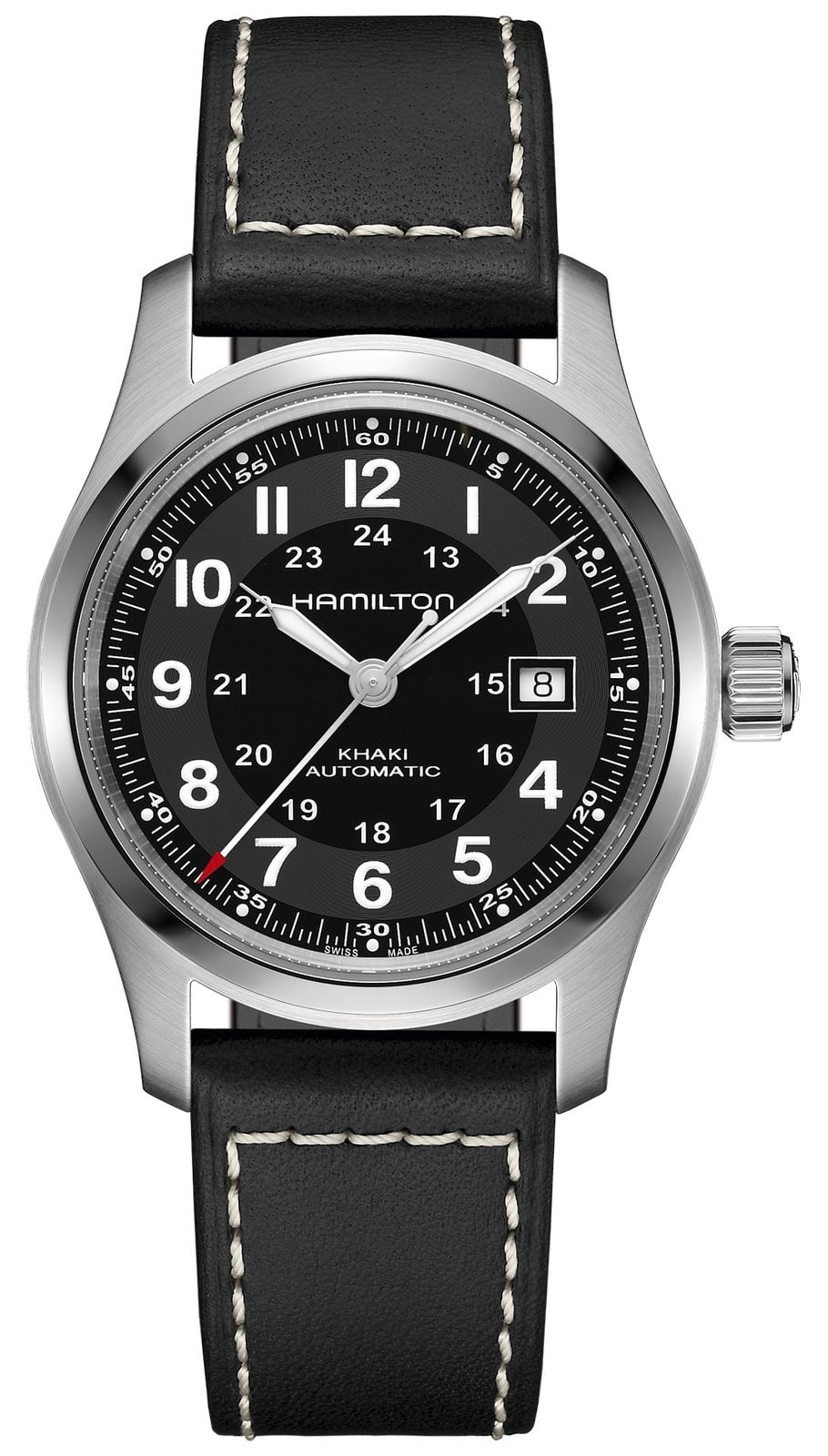 Hamilton Khaki Field automatique (42 mm) cadran noir / montre