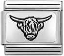 Nomination Classic Highland Cow Sterling Silver & Steel Charm 330111/35