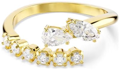 Swarovski Mesmera Open Ring, Mixed Cuts, White, 18K Gold Finish, Size 50 5747969