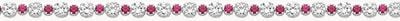 Ladies Sterling Silver Red CZ Bracelet G2689RZ