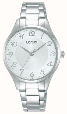 Lorus Mostrador Sunray branco de quartzo (32 mm) / aço inoxidável RG267VX9