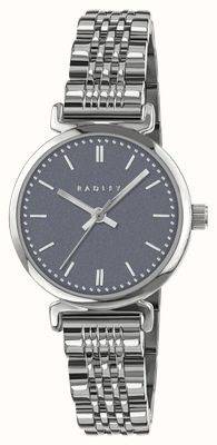 Radley Mouvement à quartz à trois aiguilles (28 mm), cadran satiné clair de lune / bracelet en acier inoxydable RY4697