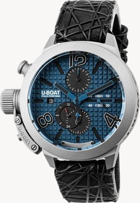 U-Boat CLASSICO 45 Titanium Limited Edition (45mm) Tungsten Blue Dial / Black Alcantara Hybrid Strap 3003