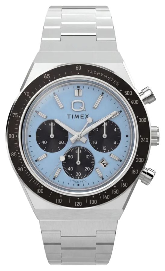 Timex Q Sport Timex Chronograph 40mm Stainless Steel Watch