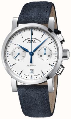 Mühle Glashütte Chronograf Teutonia IV z paskiem zamszowym M1-44-35-LBV-I