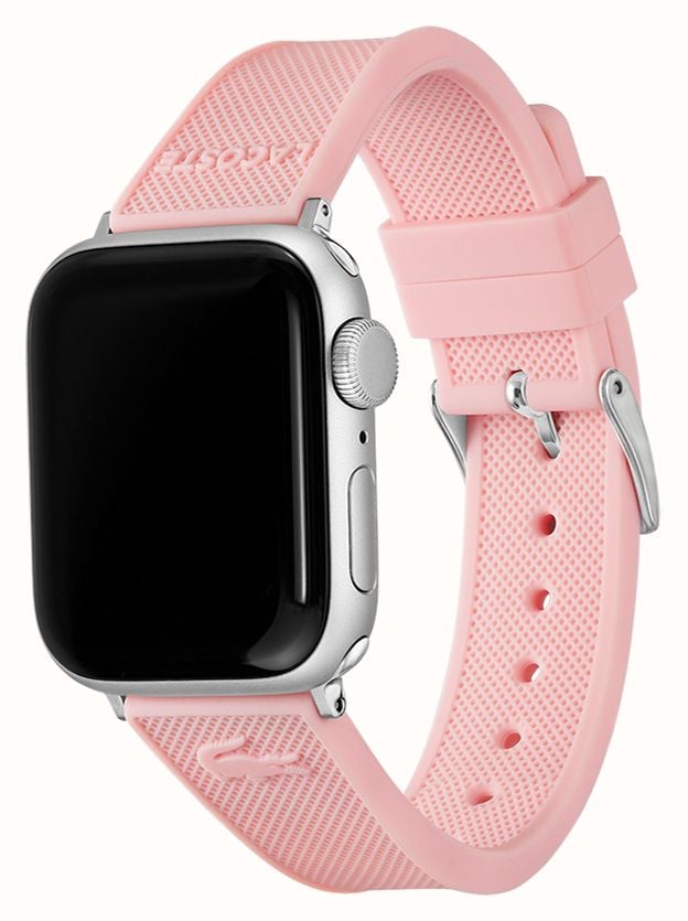 LACOSTE Apple Watch用ベルト 38mm 40mm 41mm 2050007 Lacoste Apple Watch Strap (38/40/41mm) Pink Silicone 2050007