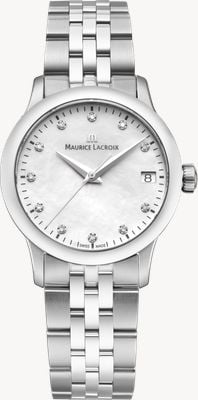 Maurice Lacroix 1975 quarzo diamante (33 mm) quadrante in madreperla / bracciale in acciaio inossidabile 751006-SS002-170-1
