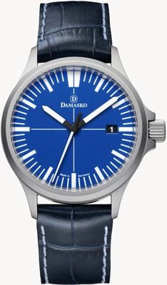 Damasko DK32 Ocean (39mm) Blue Dial / Dark Blue Leather Strap DK32/2 OCEAN