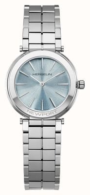 Herbelin Newport Slim Quartz (32mm) Ice Blue Dial / Stainless Steel Bracelet 16922B125