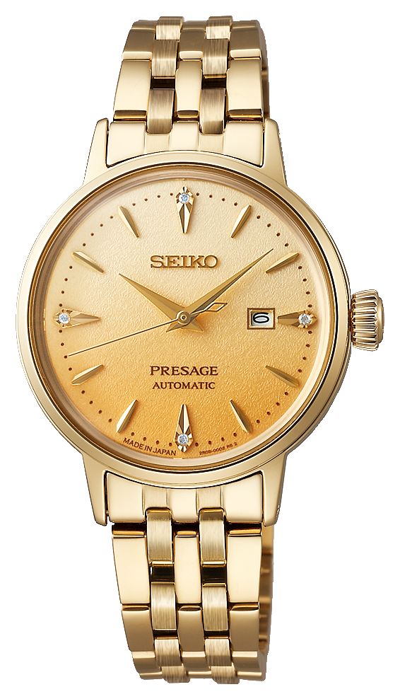 Seiko Cocktail Time Presage Â«Â lait de pouleÂ Â» serti de montre