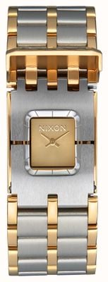 Nixon Доверенное лицо | золотой циферблат | двухцветный браслет из нержавеющей стали A1362-1921