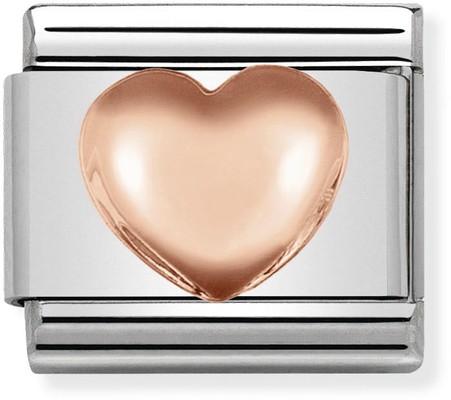 Nomination Classic Raised Heart Steel Charm 430104/22