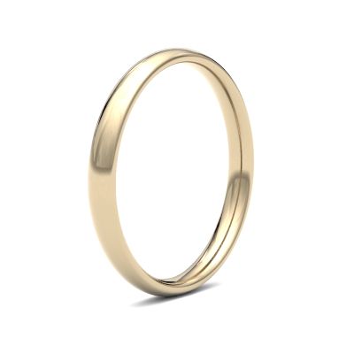 James Moore Wedding Rings | 9ct Yellow Gold | 2.5mm | Medium | Traditional Court | AG_2.5LMC-9Y