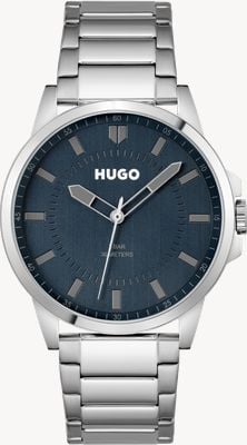 HUGO #première | bracelet en acier inoxydable pour hommes | cadran bleu 1530186