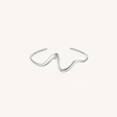 Rosefield Jewellery Damespangles met golfpatroon van verguld roestvrij staal JBWBS-J1325