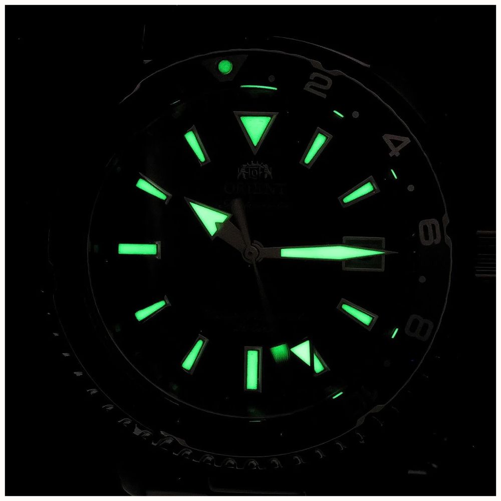 Orient Men's Stainless Steel Bracelet Black Dial Automatic Sports Watch RA-BC0001B30B - alternatieve weergave 3